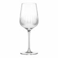 Calice da vino 500 ml in vetro trasparente con stelo - design scanalato
