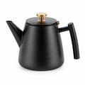 Teiera 1.20 L in acciaio inox nero - design moderno con beccuccio versatore