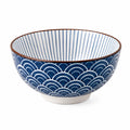 Ciotola in ceramica 16 cm blu e bianca decorativa per servire