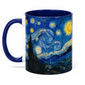 Tazza in ceramica 350 ml blu con motivo cielo notturno - manico per bevande calde