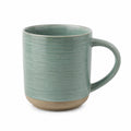Tazza in ceramica 400 ml verde salvia con manico stile rustico